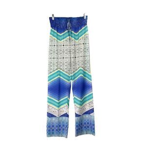 Hale Bob‎ geometric kaleidoscope print pull on pants Size S boho artsy